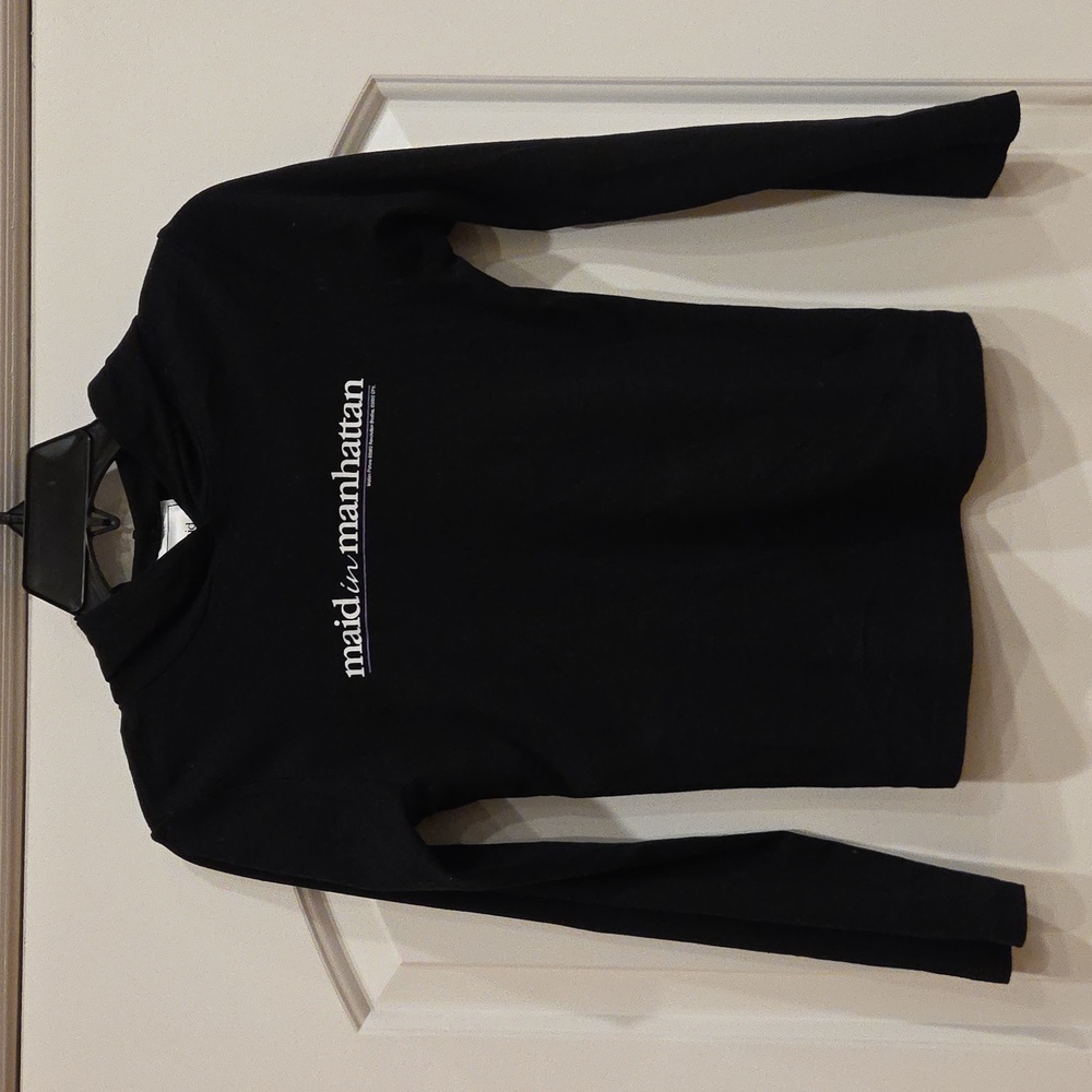 NWOT Maid In Manhattan Black Long Sleeve Hoodie Top Size M